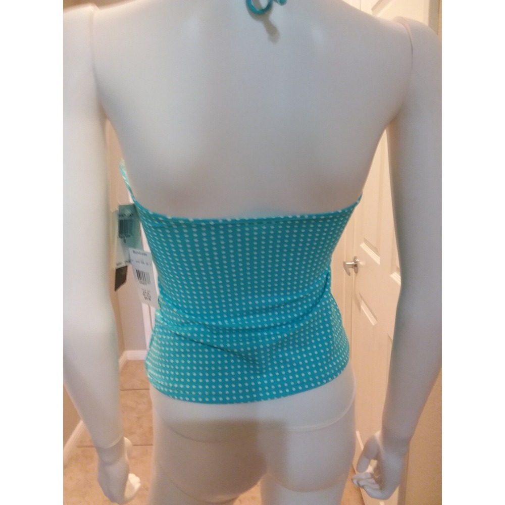 Ralph Lauren Separates Top Womens Size 6 Blue White Polka dots Swim Halter - Picture 7 of 16